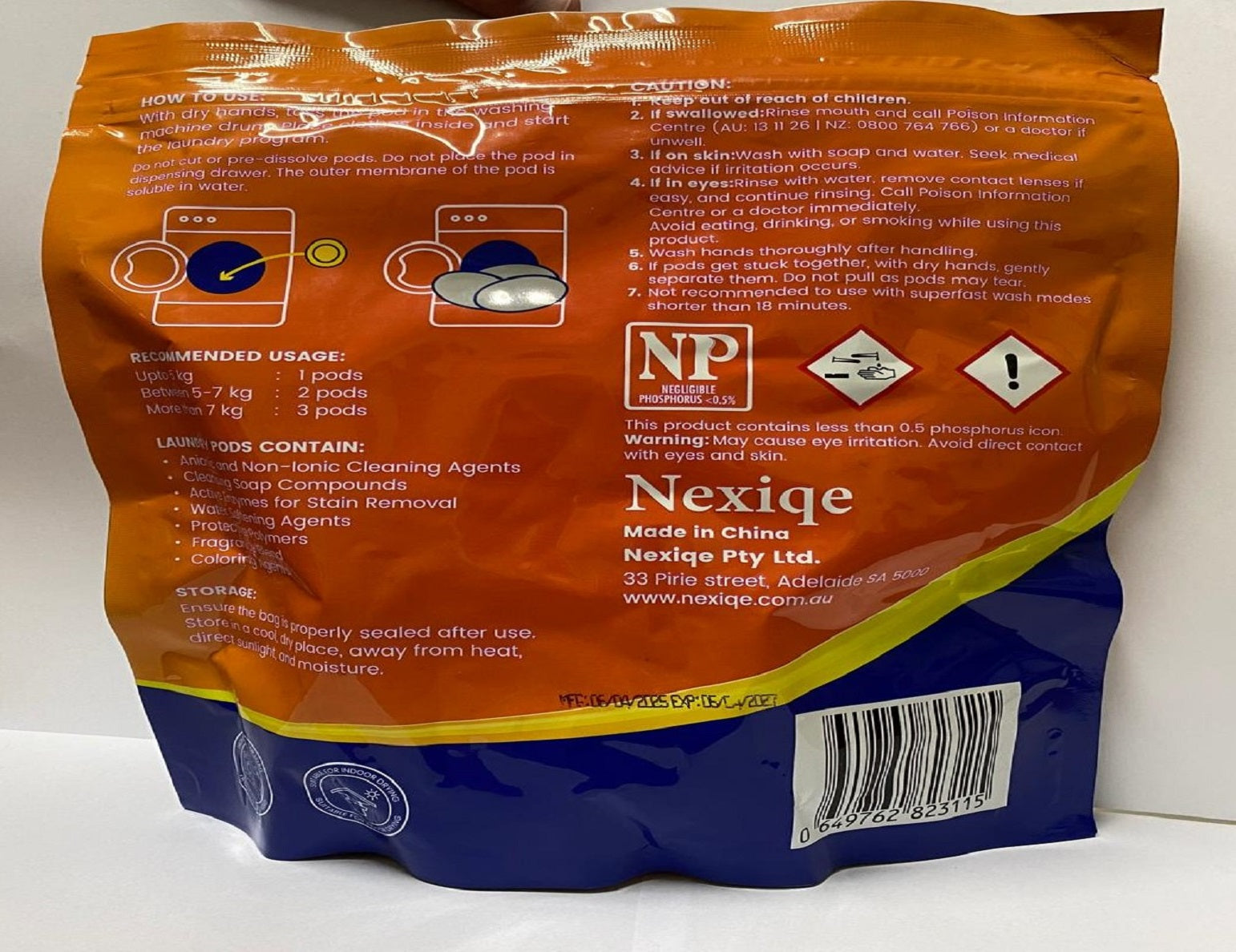 Laundry pods